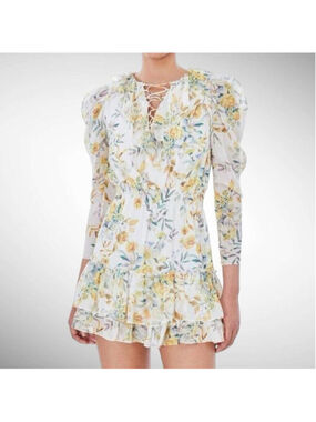 Generation Love Bella Dress in Marigold Bloom White Size S